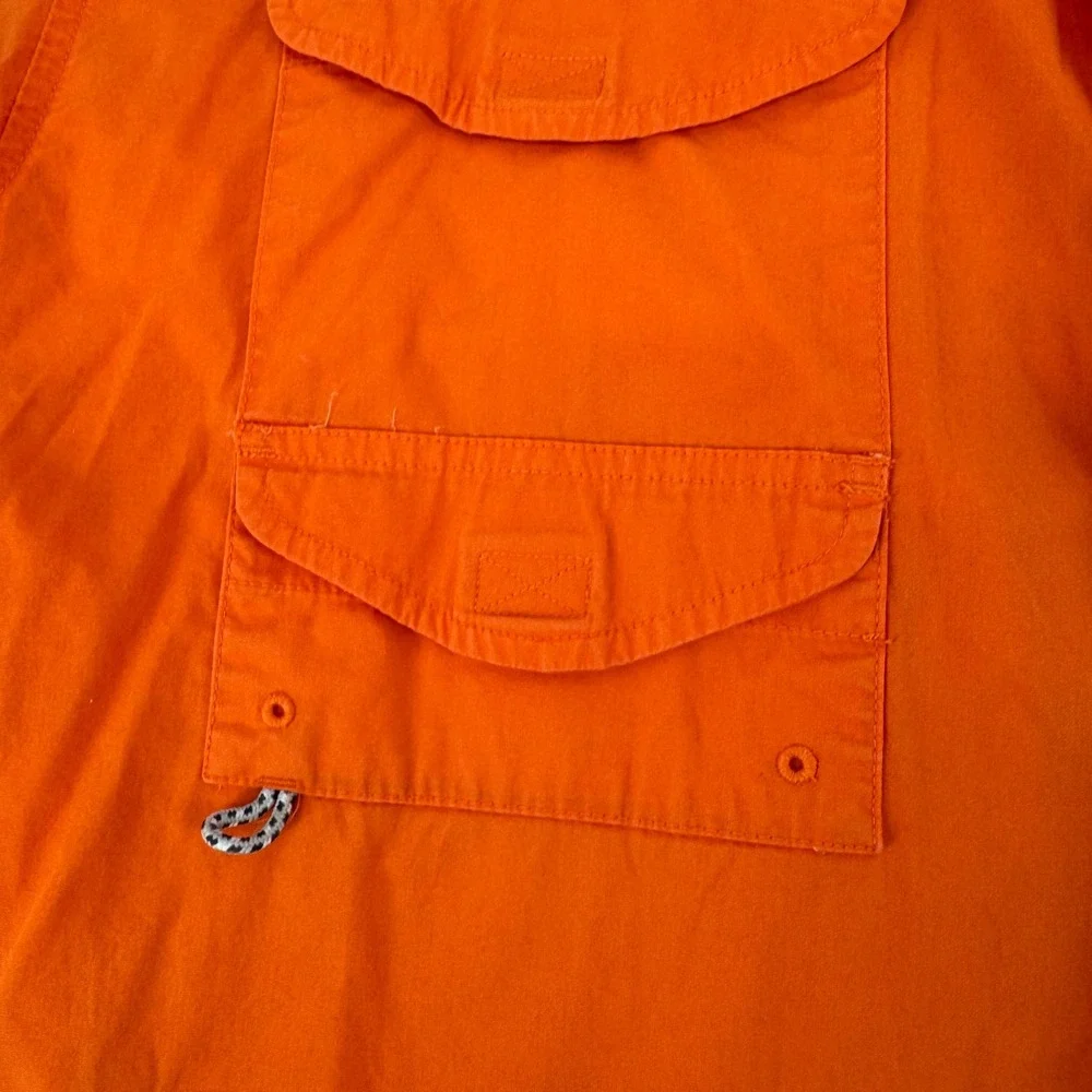 Columbia‎ Clemson Tigers PFG Fishing Shirt Mens XXL Orange Short Sleeve Utility